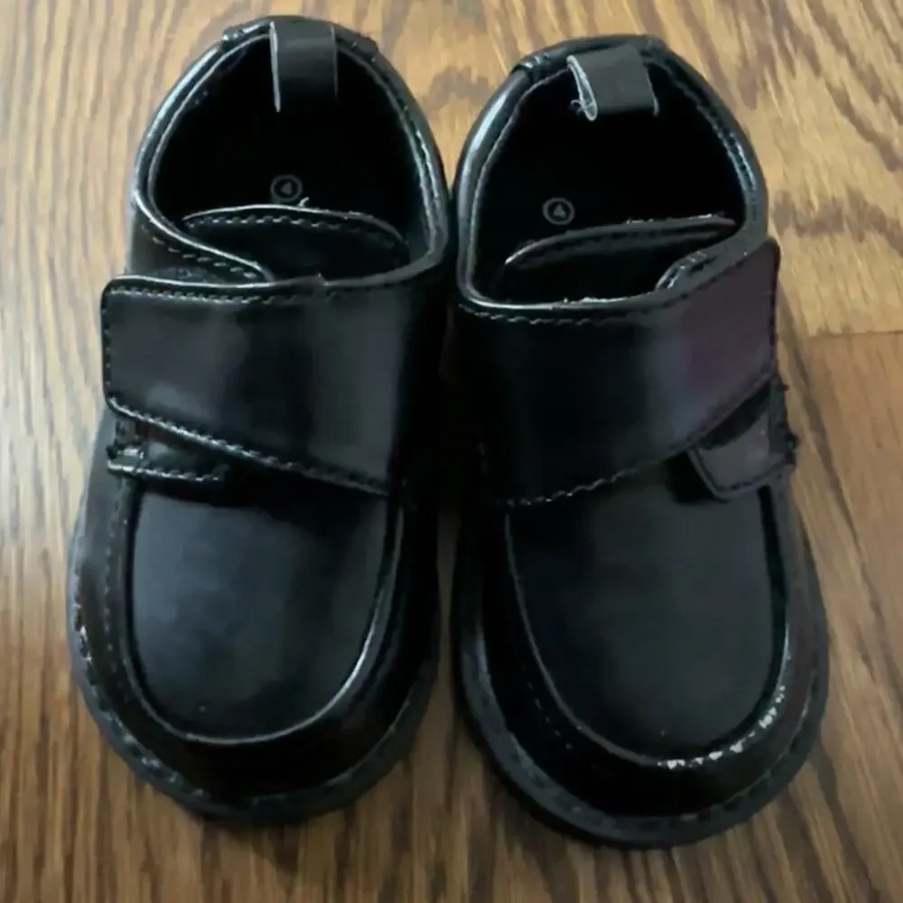 Koala Kids black dress shoes, toddler size 4